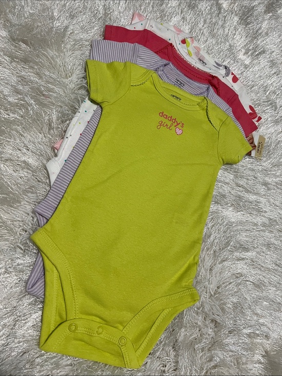 Carter's Other - Carter's Little Layette Infant 5 Pack 100% Cotton Short Sleeve Bodysuits 9MO NWT